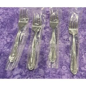 Farberware Majestic Salad‎ Forks Fork Stainless Steel Flatware Set of 4 NEW